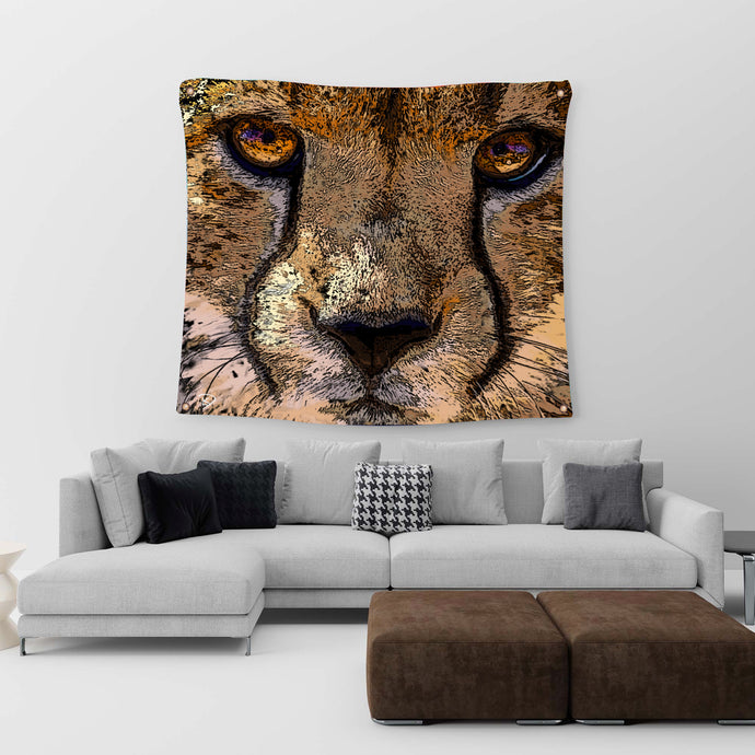 Cheetah Tapestry 