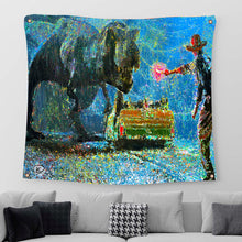 Load image into Gallery viewer, Jurassic Park Tapestry &quot;The Hunt&quot;