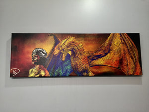 Dragon Panoramic Canvas Print "Thrones Dragon"