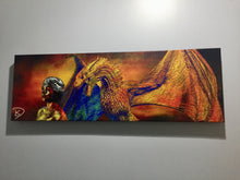 Load image into Gallery viewer, Dragon Panoramic Canvas Print &quot;Thrones Dragon&quot;