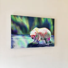 Load image into Gallery viewer, Polar Bear Canvas Print &quot;Polar Lights&quot;