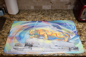 Nittany Lion Dish Towel "Lion Statue"