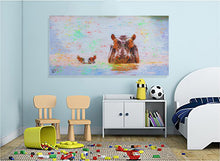 Load image into Gallery viewer, Hippo Canvas Print &quot;Creation&quot;