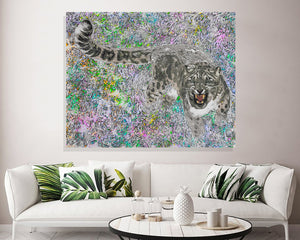 Snow Leopard Canvas Print "Be Relentless"