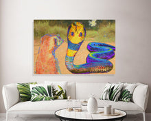 Load image into Gallery viewer, Mongoose vs. Cobra Canvas Print &quot;Rivals&quot;