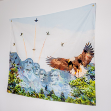 Load image into Gallery viewer, Blue Angels Tapestry &quot;Rock, Flag, and Eagle&quot;