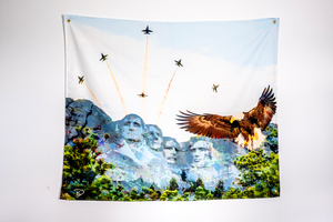 Blue Angels Tapestry "Rock, Flag, and Eagle"