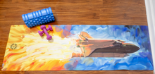 Load image into Gallery viewer, Space Shuttle Yoga Mat &quot;Blast Off&quot;