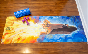 Space Shuttle Yoga Mat "Blast Off"