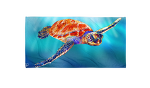 Load image into Gallery viewer, Sea Turtle Beach Towel
