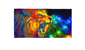 Abstract Lion Beach Towel "Lion Space"
