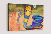 Load image into Gallery viewer, Mongoose vs. Cobra Canvas Print &quot;Rivals&quot;