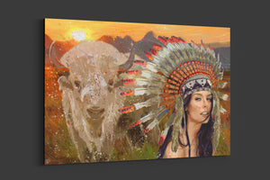 White Buffalo Canvas Print "White Buffalo"