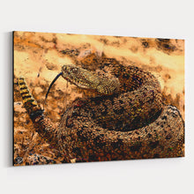 Load image into Gallery viewer, Rattle Snake Canvas Print &quot;Don&#39;t Tread&quot;