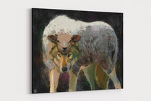 Load image into Gallery viewer, Wolf Sheeps Clothing Canvas Print &quot;Beware&quot;