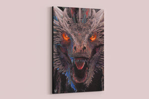Dragon Canvas Print "Eyes of Fire"