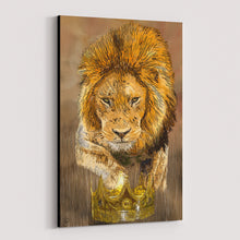 Load image into Gallery viewer, Lion Canvas Print &quot;Protect The Crown&quot;