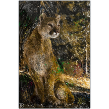 Load image into Gallery viewer, Mountain Lion Aluminum Print &quot;Patience&quot;