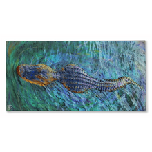 Load image into Gallery viewer, Crocodile Canvas Print &quot;The Swamp&quot;