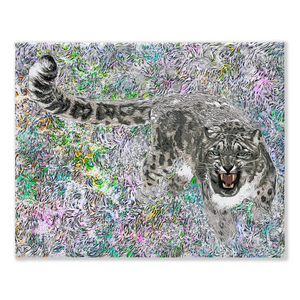 Snow Leopard Canvas Print "Be Relentless"
