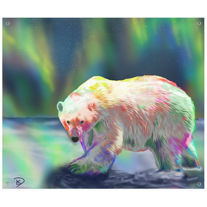 Polar Bear Wall Tapestry "Polar Lights"
