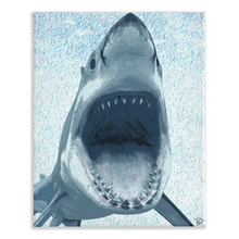 Load image into Gallery viewer, Great White Shark Canvas Print &quot;Jaws of Fear&quot;