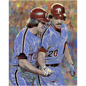Phillies Poster "Charlie Hustle and Iron Mike"