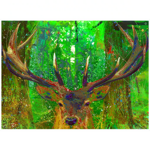Deer Tapestry "Red Stag Rival"