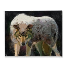 Load image into Gallery viewer, Wolf Sheeps Clothing Canvas Print &quot;Beware&quot;
