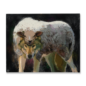 Wolf Sheeps Clothing Canvas Print "Beware"
