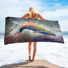 Load image into Gallery viewer, Blue Whale Beach Towel