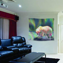 Load image into Gallery viewer, Polar Bear Wall Tapestry &quot;Polar Lights&quot;